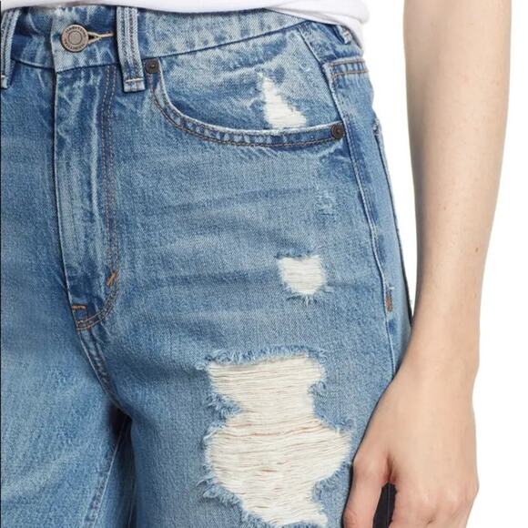 Habitual Jetti High Rise Wide Leg Distressed Crop Jeans Size 27 NWT - Picture 4 of 10